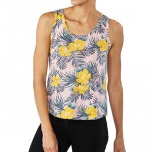 DAKINE Pink Coco Hanalei Island Floral Tank Top Sleeveless Shirt Size Medium